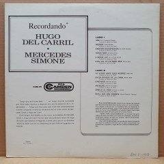 HUGO DEL CARRIL / MERCEDES SIMONE - RECORDANDO (1961) - LP 2.EL PLAK