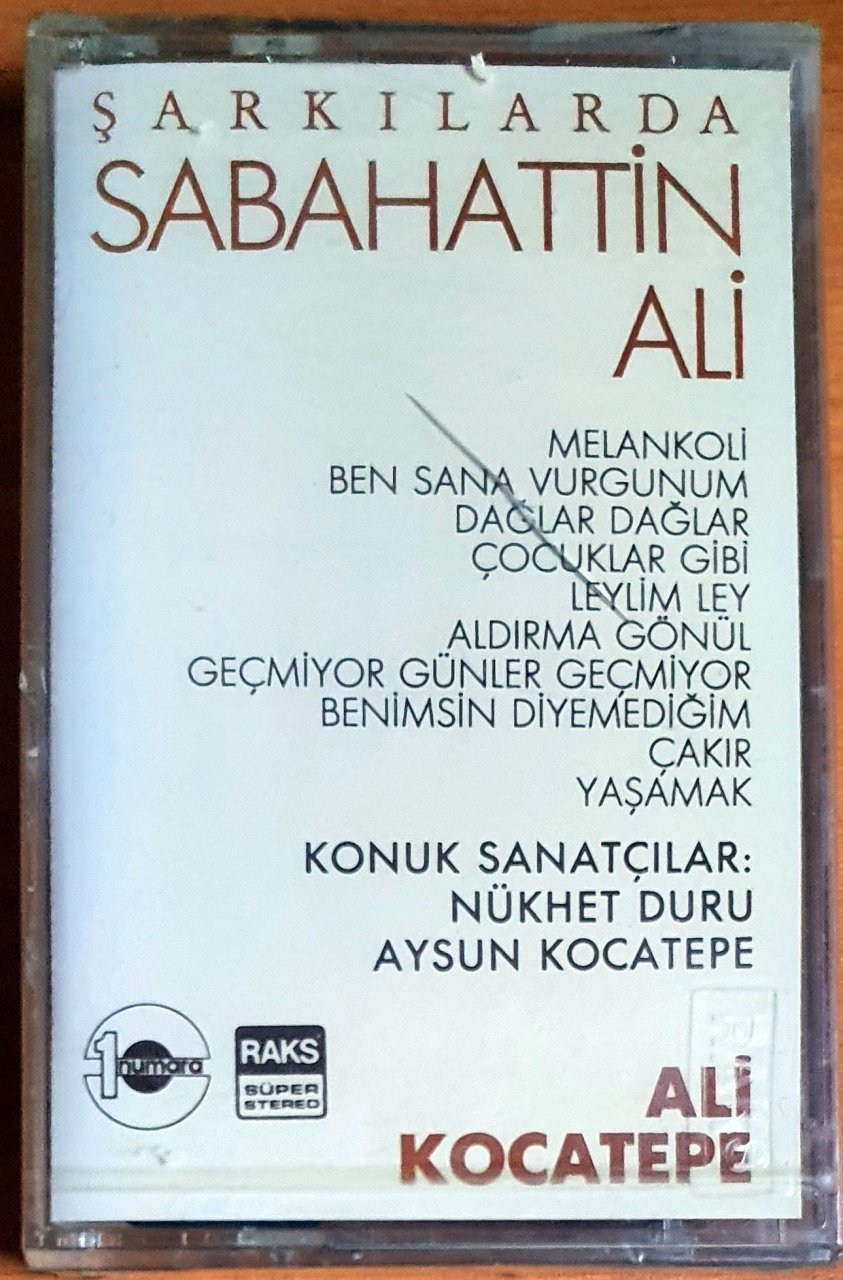 ALİ KOCATEPE / ŞARKILARDA SABAHATTİN ALİ / NÜKHET DURU, AYSUN KOCATEPE (1989) - KASET SIFIR