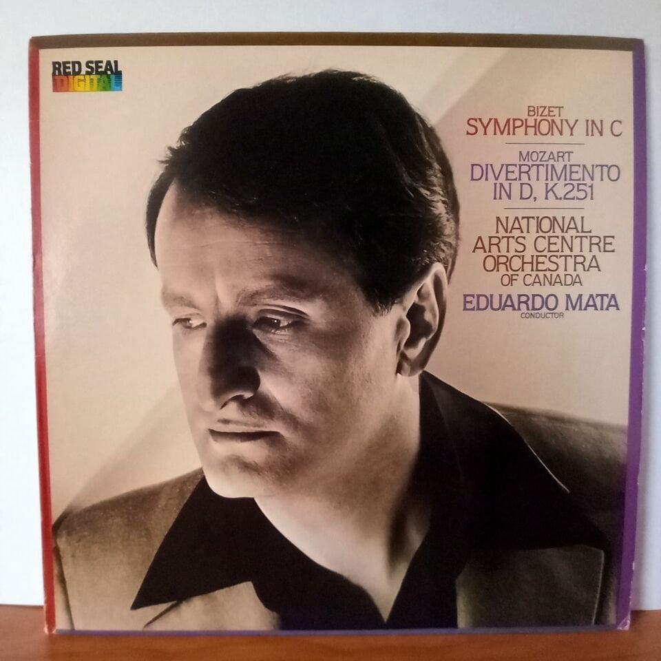 BIZET:  SYMPHONY IN C / MOZART: DIVERTIMENTO IN D, K. 251 / NATIONAL ARTS CENTRE ORCHESTRA, EDUARDO MATA (1983) - LP 2.EL PLAK