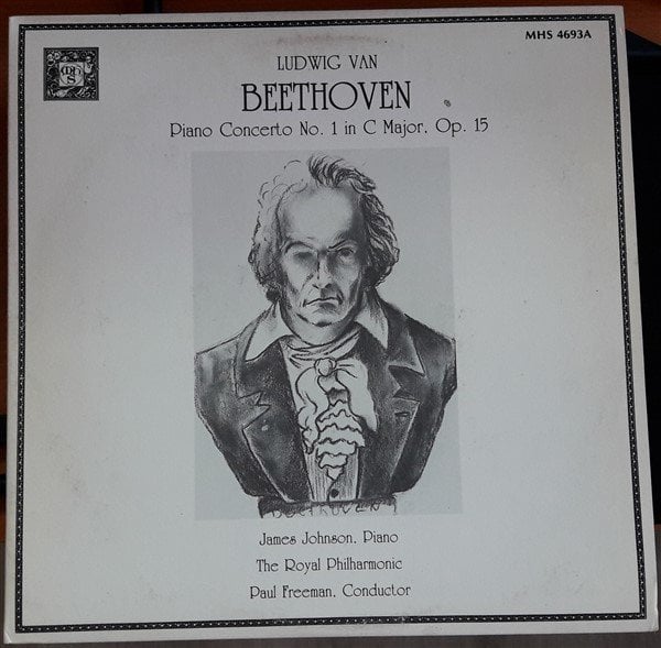 BEETHOVEN: PIANO CONCERTO NO:1, JAMES JOHNSON, ROYAL PHILHARMONIC,PAUL FREEMAN - LP 2.EL
