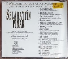 SELAHATTİN PINAR 1902-1960 / KLASİK TÜRK SANAT MÜZİĞİNDE UNUTULMAYAN BESTECİLER 2 (1992) GÖKSOY CD SIFIR