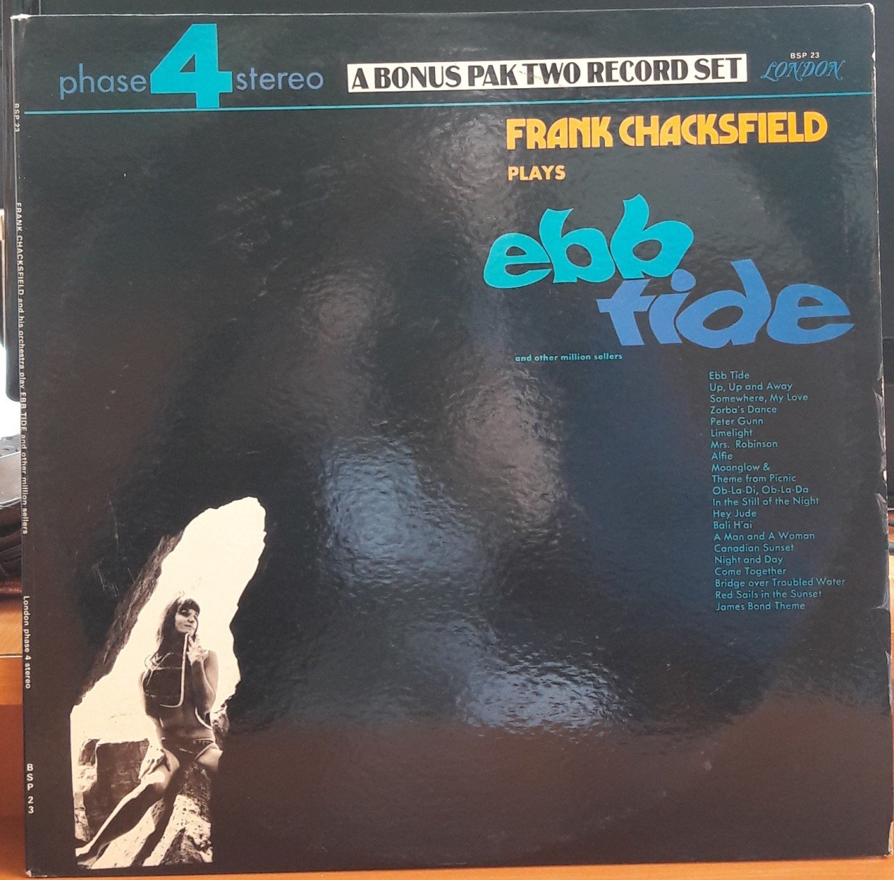 FRANK CHACKSFIELD PLAYS EBB TIDE - 2PLAK 2.EL LONDON PHASE 4 STEREO
