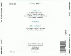 ARVO PART LITANY (1996) - CD HILLARD ENSEMBLE SAULIS SONDECKIS ECM NEW SERIES SIFIR