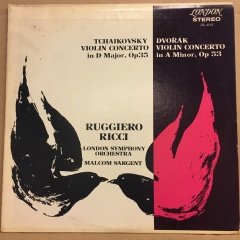 TCHAIKOVSKY / DVORAK VIOLIN CONCERTO, RUGGERIO RICCIİ LSO, MALCOLM SARGENT (1961) REISSUE 2.EL PLAK