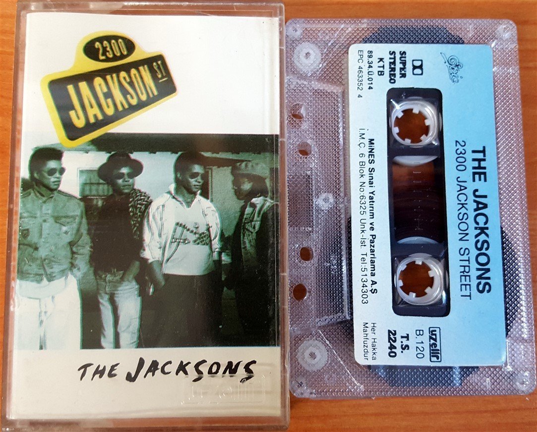 THE JACKSONS - 2300 JACKSON STREET (1989) UZELLI CASSETTE MADE IN TURKEY ''USED'' PAPER LABEL