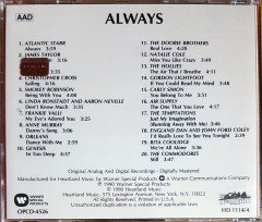 ALWAYS DISC 1 / JAMES TAYLOR, GENESIS, NATALIE COLE, THE HOLLIES, CARLY SIMON, AIR SUPPLY (1990) WARNER SPECIAL PRODUCTS CD 2.EL