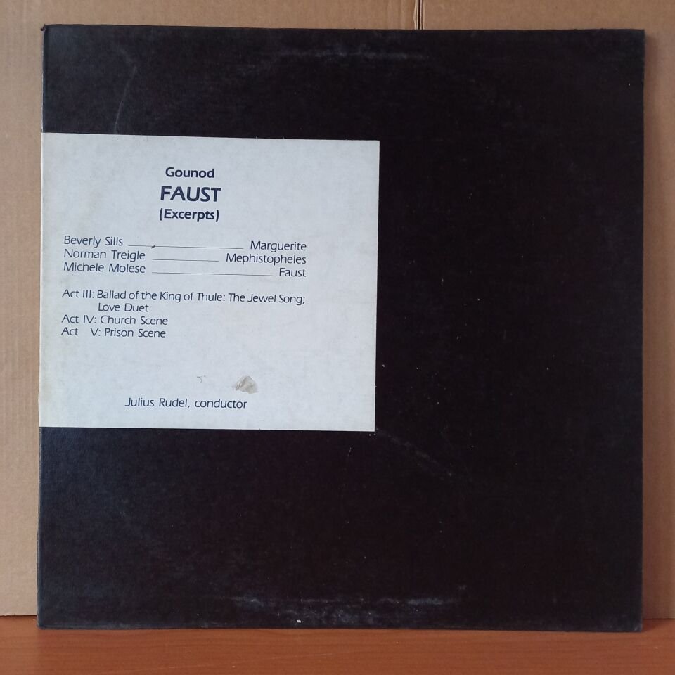 GOUNOD: FAUST (EXCERPTS) / BEVERLY SILLS, NORMAN TREIGLE, MICHELE MOLESE, JULIUS RUDEL - LP 2.EL PLAK