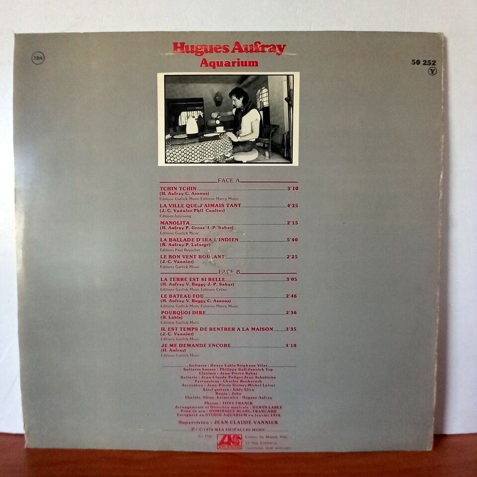HUGUES AUFRAY – AQUARIUM (1976) - YERLİ BASKI LP 2.EL PLAK