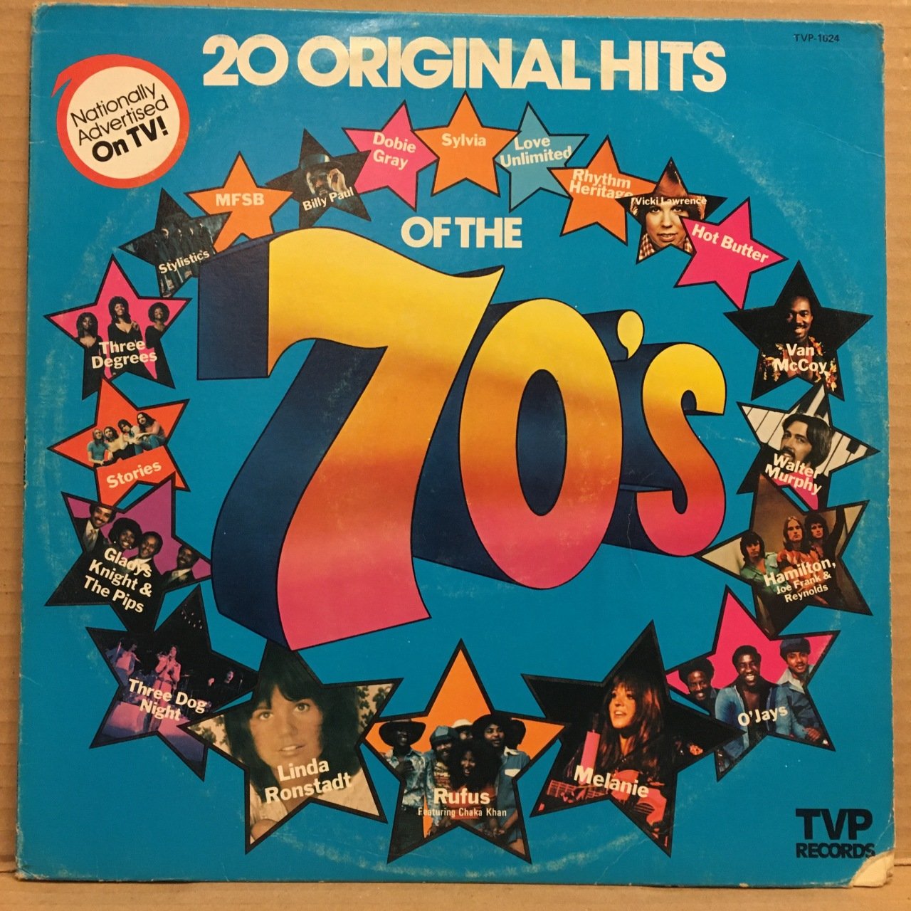 20 ORIGINAL HITS OF THE 70'S - V/A MELANIE LINDA RONSTADT GLADYS KNIGHT THREE DOG NIGHT (1977) - LP 2.EL PLAK