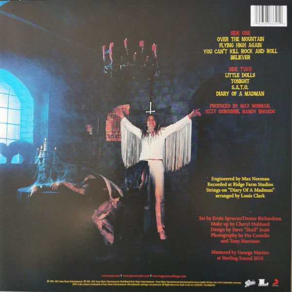 OZZY OSBOURNE - DIARY OF A MADMAN (1981) - LP 2021 LIMITED EDITION RED & BLACK SWIRL VINYL SIFIR PLAK