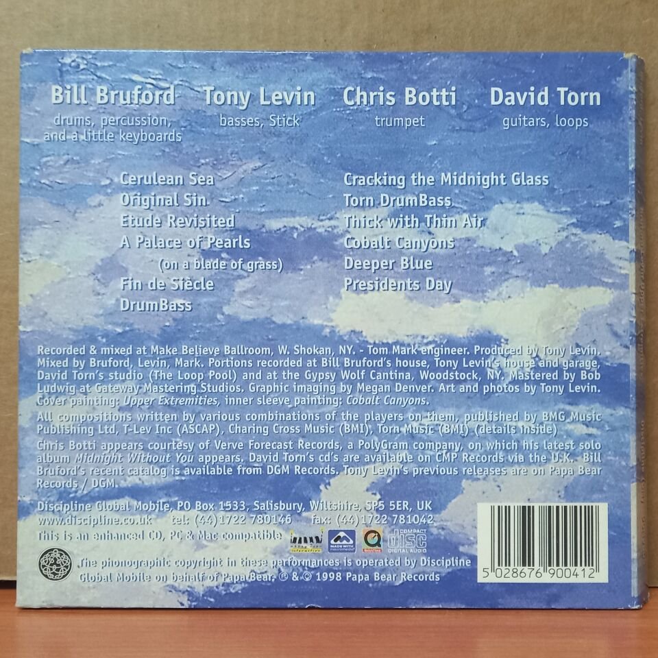BILL BRUFORD, TONY LEVIN WITH DAVID TORN, CHRIS BOTTI - BRUFORD LEVIN UPPER EXTREMITIES (1998) - CD 2.EL