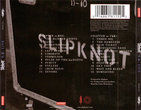 SLIPKNOT – 9.0: LIVE (2005) - 2CD AMBALAJINDA SIFIR