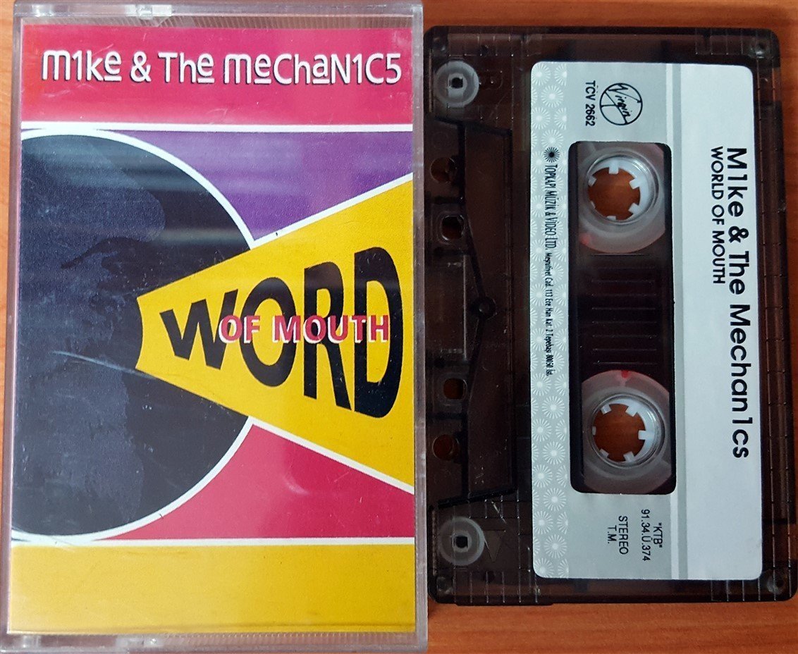 MIKE & THE MECHANICS - WORD OF MOUTH (1991) TOPKAPI CASSETTE MADE IN TURKEY ''USED'' PAPER LABEL