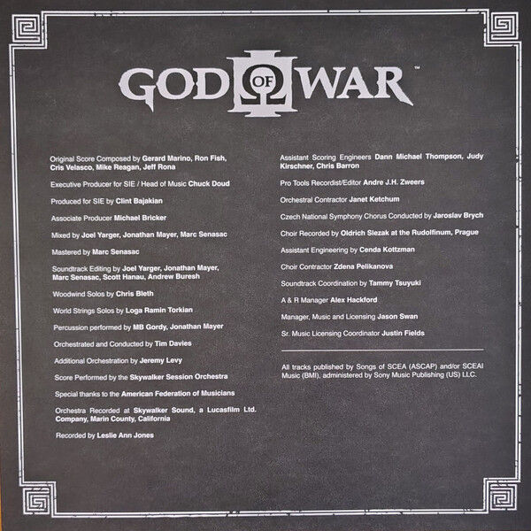 GOD OF WAR III GAME SOUNDTRACK - 2025 2LP SIFIR PLAK