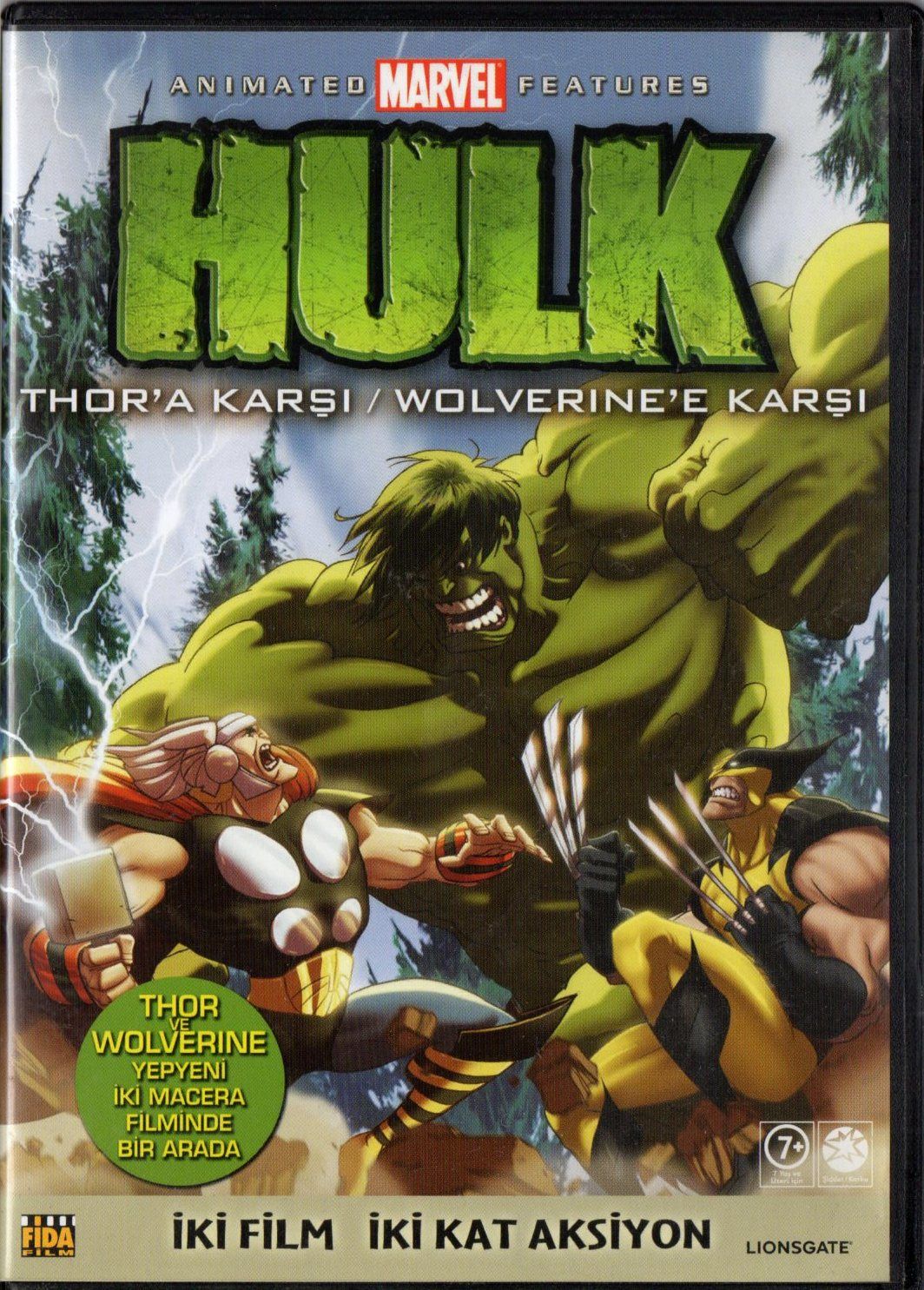 HULK VS. THOR / WOLVERINE - MARVEL ANİMASYONU - DVD 2.EL