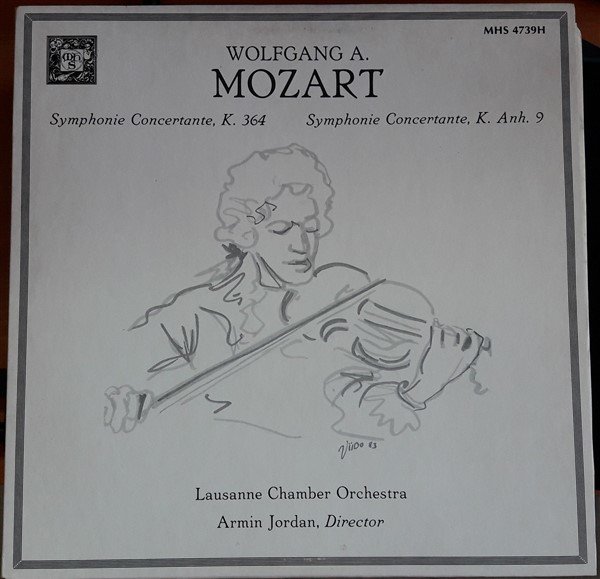 MOZART: SYMPHONIE CONCERTANTE, LOUSANNE CHAMBER ORCHESTRA, ARMIN JORDAN - LP 2.EL