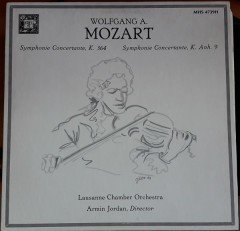 MOZART: SYMPHONIE CONCERTANTE, LOUSANNE CHAMBER ORCHESTRA, ARMIN JORDAN - LP 2.EL