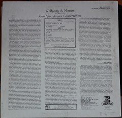 MOZART: SYMPHONIE CONCERTANTE, LOUSANNE CHAMBER ORCHESTRA, ARMIN JORDAN - LP 2.EL