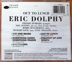 ERIC DOLPHY - OUT TO LUNCH (1964) 1985 BLUE NOTE RECORDS REISSUE CD 2.EL