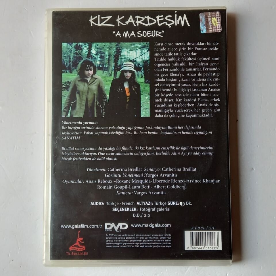 KIZ KARDEŞİM / A MA SOEUR - CATHERINE BREILLAT - DVD 2.EL