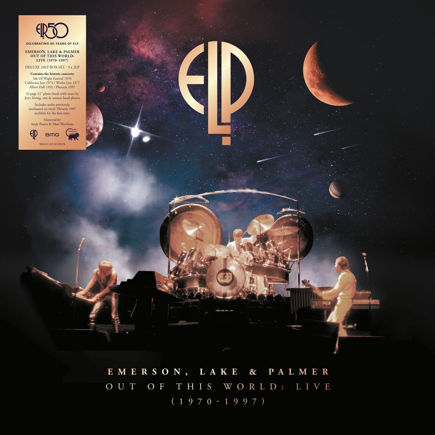 EMERSON LAKE & PALMER - OUT OF THIS WORLD / LIVE 1970-1997 (2021) - 10xLP COMPILATION BOX SET (5xDOUBLE LIVE ALBUMS) SIFIR PLAK