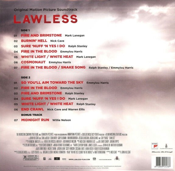 LAWLESS SOUNDTRACK -  NICK CAVE & WARREN ELLIS - 2025 LIMITED EDITION SMOKE COLOURED LP SIFIR PLAK