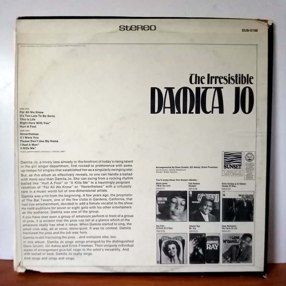 DAMITA JO – THE IRRESISTIBLE (1968) - LP 2.EL PLAK