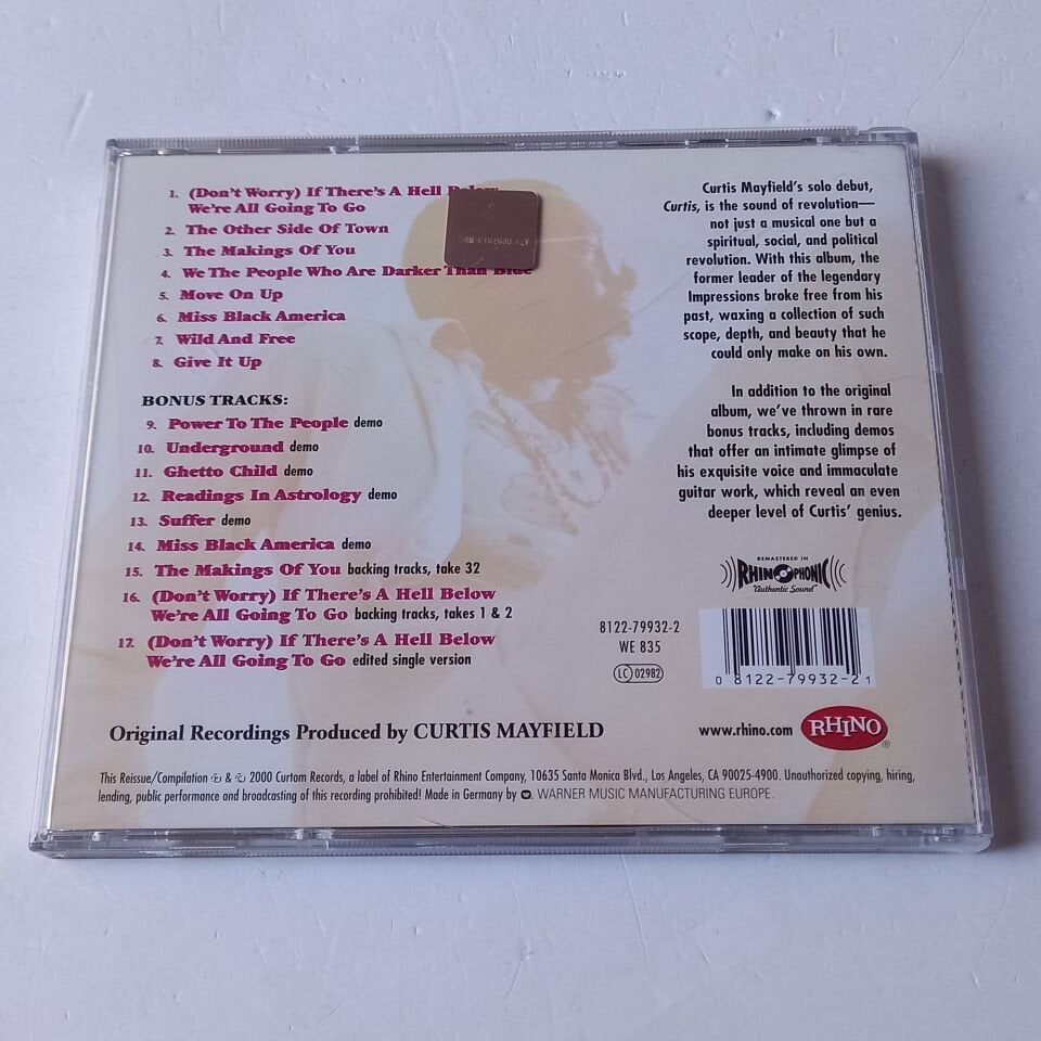 CURTIS MAYFIELD – CURTIS (1970) - CD REMASTERED 2000 REISSUE 2.EL