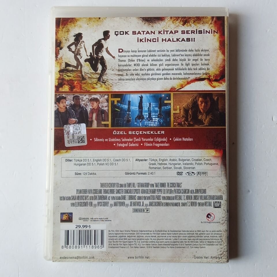 LABİRENT: ALEV DENEYLERİ / MAZE RUNNER: THE SCORCH TRIALS - DVD 2.EL