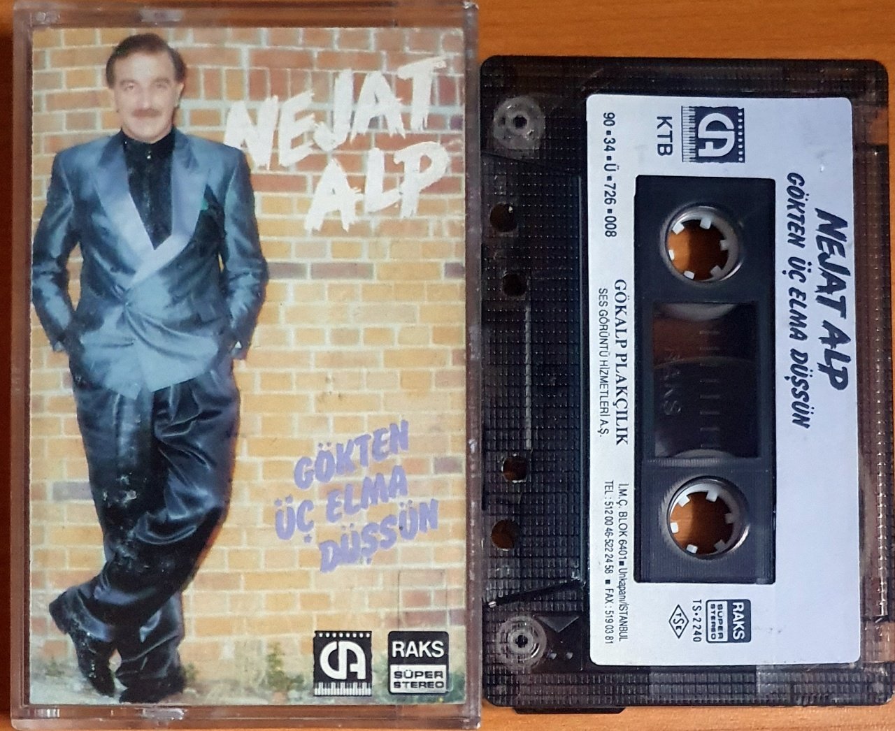 NEJAT ALP - GÖKTEN ÜÇ ELMA DÜŞSÜN (1990) - KASET 2.EL