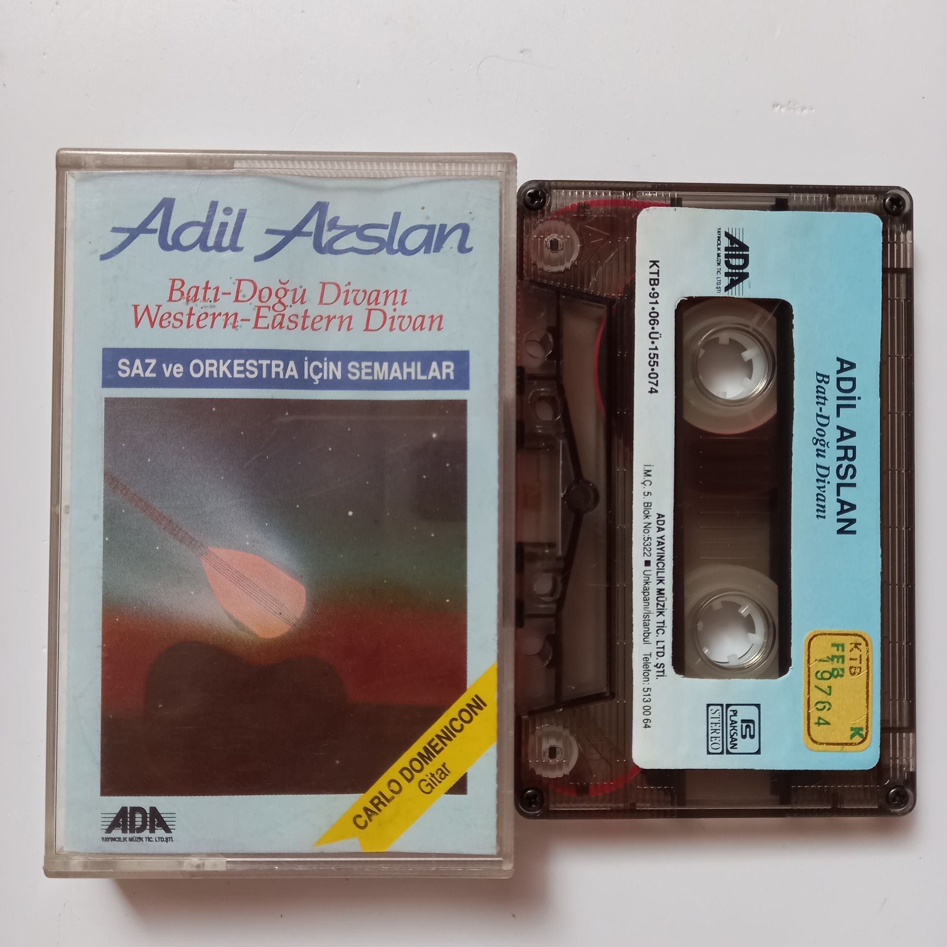 ADİL ARSLAN - BATI-DOĞU DİVANI / SAZ VE ORKESTRA İÇİN SEMAHLAR (1991) - KASET 2.EL