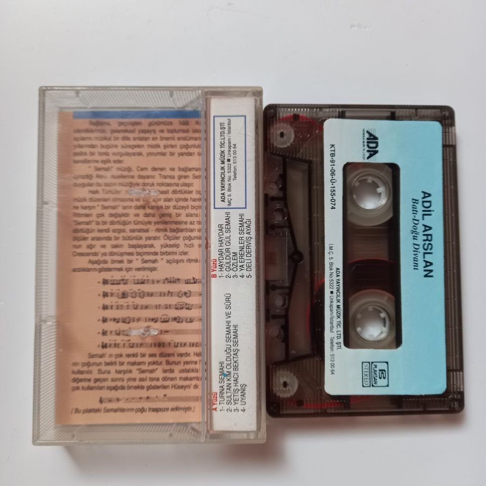 ADİL ARSLAN - BATI-DOĞU DİVANI / SAZ VE ORKESTRA İÇİN SEMAHLAR (1991) - KASET 2.EL
