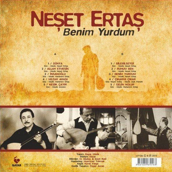 NEŞET ERTAŞ - BENİM YURDUM (1995) - LP 2023 BASIM SIFIR PLAK