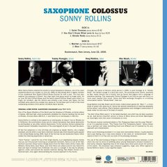 SONNY ROLLINS - SAXOPHONE COLOSSUS (1957) - LP 180GR COLOURED 2019 EDITION SIFIR PLAK
