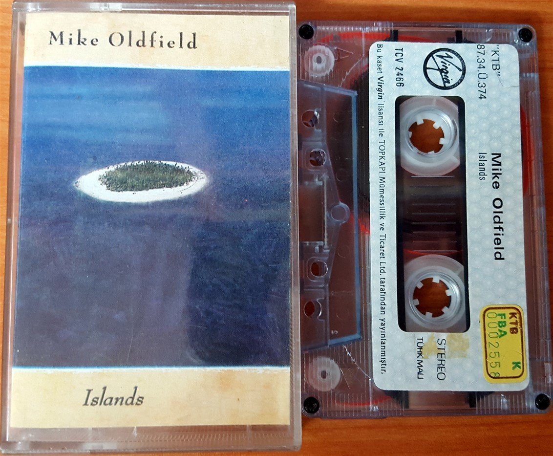 MIKE OLDFIELD - ISLANDS (1987) TOPKAPI CASSETTE MADE IN TURKEY ''USED'' PAPER LABEL