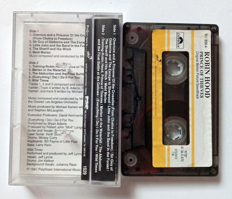 ROBIN HOOD PRINCE OF THIEVES ORIGINAL SOUNDTRACK - VARIOUS ARTISTS (1991) - KASET 2.EL