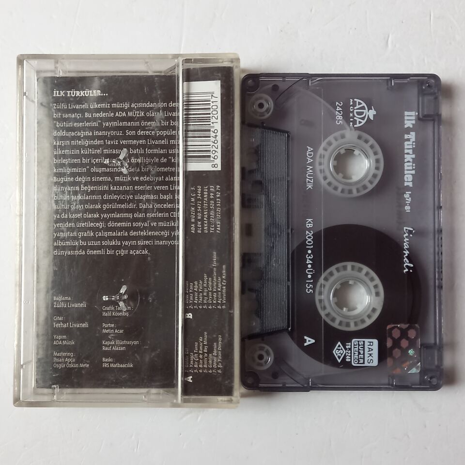 ZÜLFÜ LİVANELİ – İLK TÜRKÜLER / BÜTÜN ESERLERİ (1971 - 1981) (2001) - KASET 2.EL