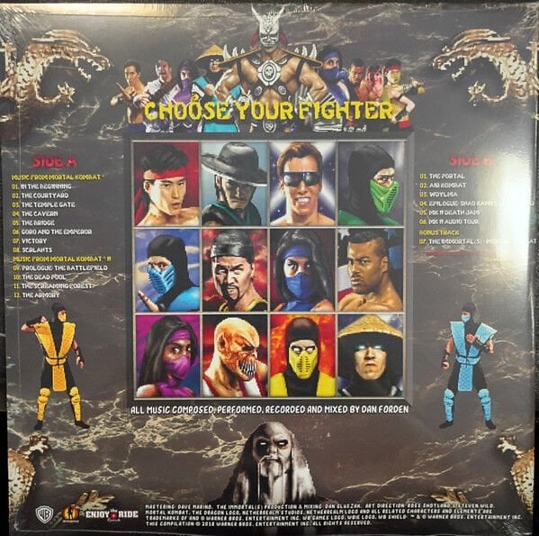 MORTAL KOMBAT I & II SOUNDTRACK FROM THE ARCADE GAME - DAN FORDEN - 2025 LIMITED EDITION FRIENDSHIP SPLATTER LP SIFIR PLAK