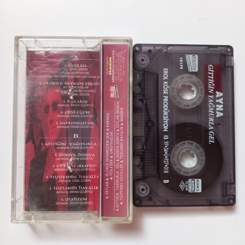 AYNA - GİTTİĞİN YAĞMURLA GEL & CEYLAN REMIX (1997) - KASET 2.EL