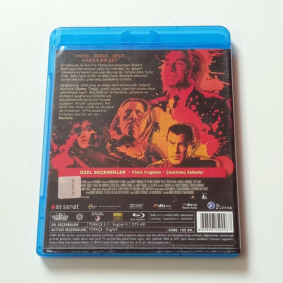 USTURA - MACHETE - DANNY TREJO, JESSICA ALBA, ROBERT DE NIRO, YÖN.: ROBERT RODRIGUEZ - BLU-RAY  2.EL