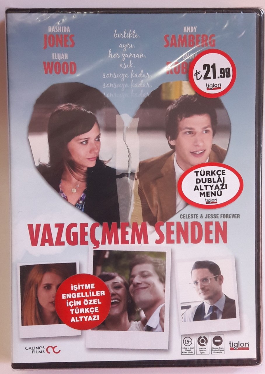VAZGEÇMEM SENDEN - CELESTE & JESSE FOREVER - DVD SIFIR