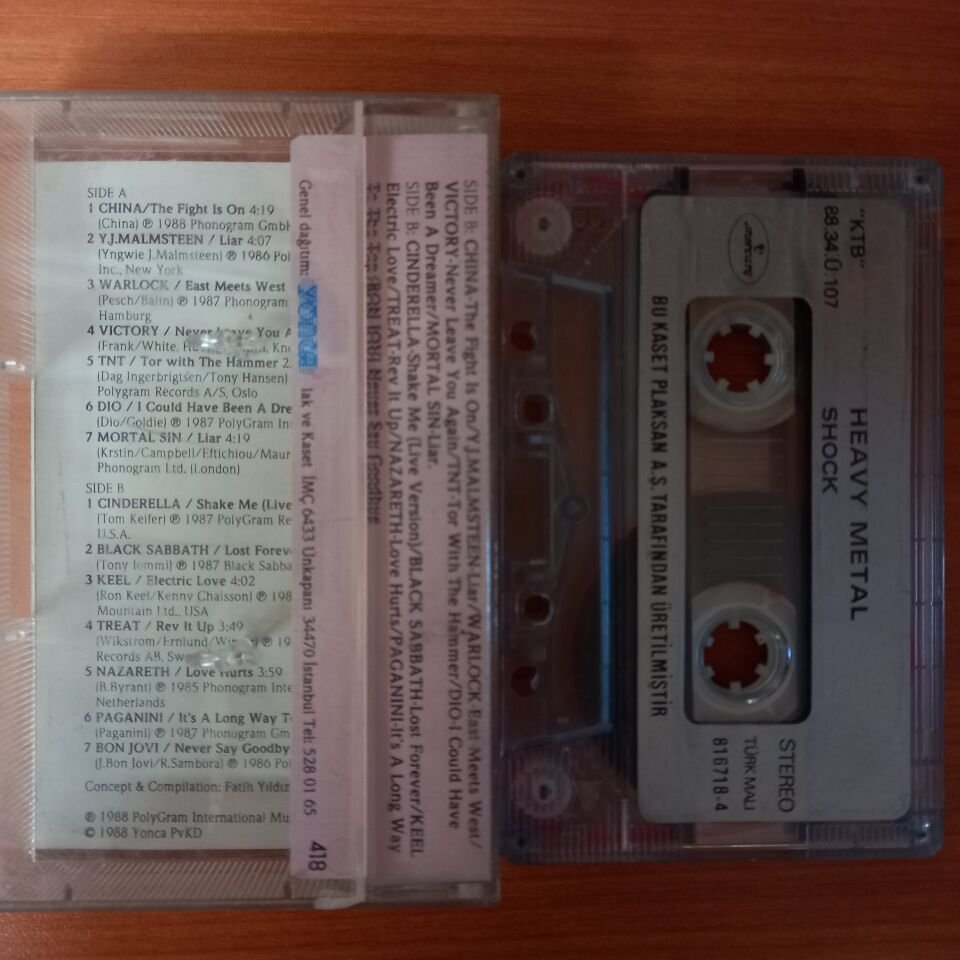 HEAVY METAL SHOCK / CHINA, TNT, DIO, VICTORY, BLACK SABBATH (1988) - KASET 2.EL