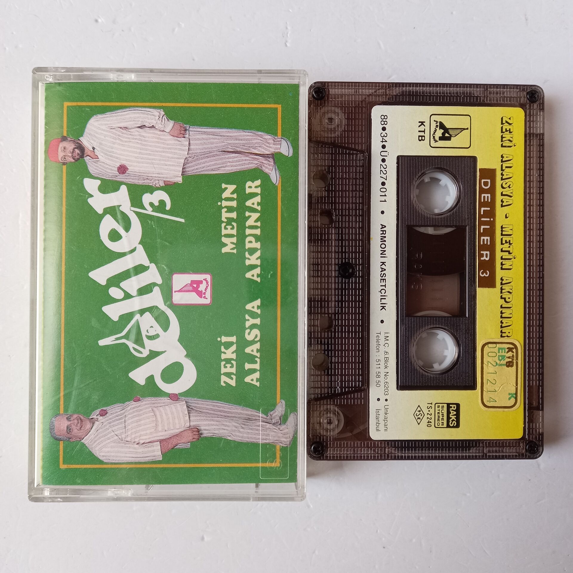 ZEKİ ALASYA, METİN AKPINAR - DELİLER 3 (1988) - KASET 2.EL