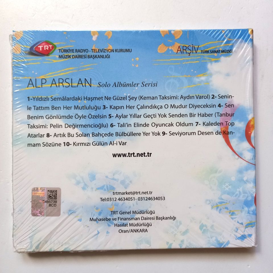 ALP ARSLAN / TÜRK SANAT MÜZİĞİ / TRT ARŞİV SERİSİ 244 - CD SIFIR