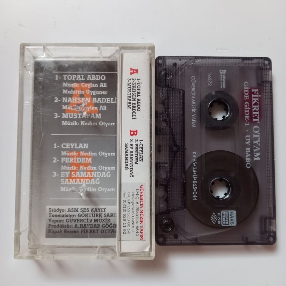 FİKRET OTYAM - GİDE GİDE 1 / UY BABO / YAZARIN SESİNDEN MÜZİKLİ RÖPORTAJLAR (1995) - KASET 2.EL