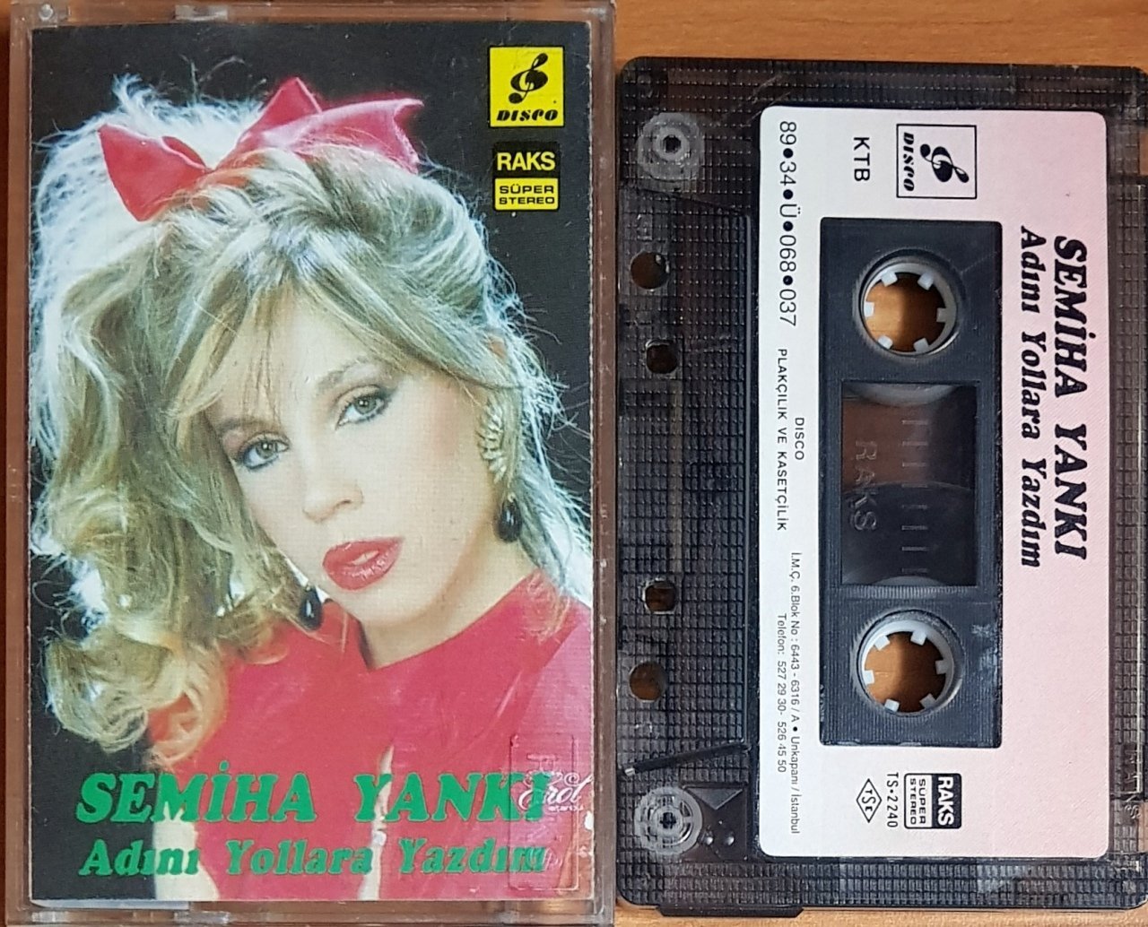 SEMİHA YANKI - ADINI YOLLARA YAZDIM (1989) DISCO KASET 2.EL