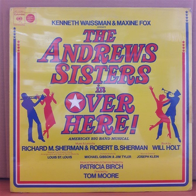 THE ANDREWS SISTERS IN OVER HERE! - MUSICAL SOUNDTRACK (1974) - LP DÖNEM BASKISI PLAK SIFIR