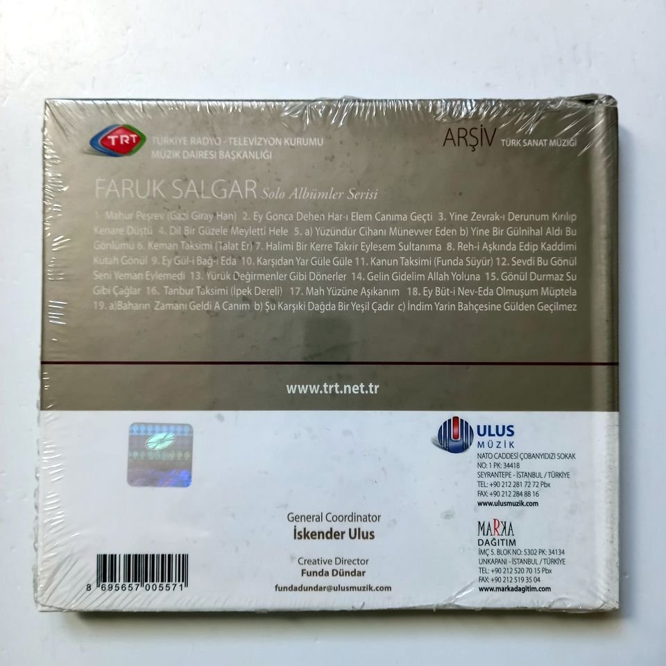 FARUK SALGAR / TÜRK SANAT MÜZİĞİ / TRT ARŞİV SERİSİ 41 - CD SIFIR