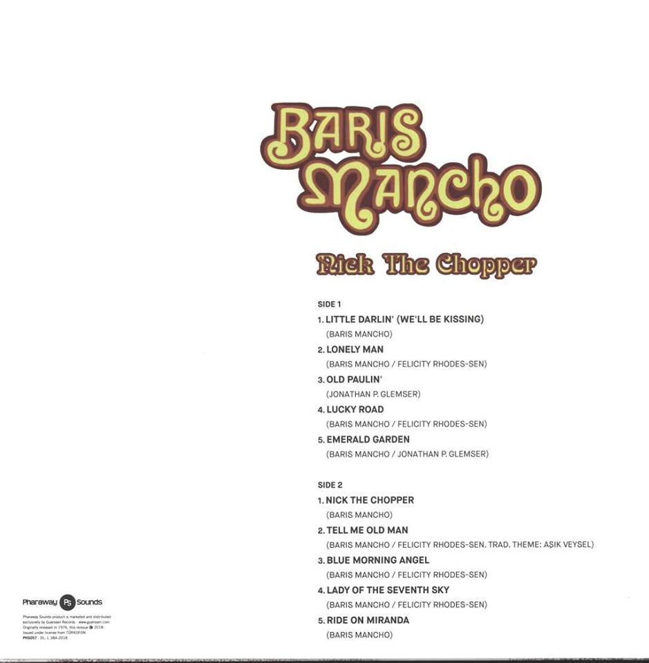 BARIŞ MANÇO - NICK THE CHOPPER (BARIS MANCHO) (1976) - LP 2018 EDITION SIFIR PLAK