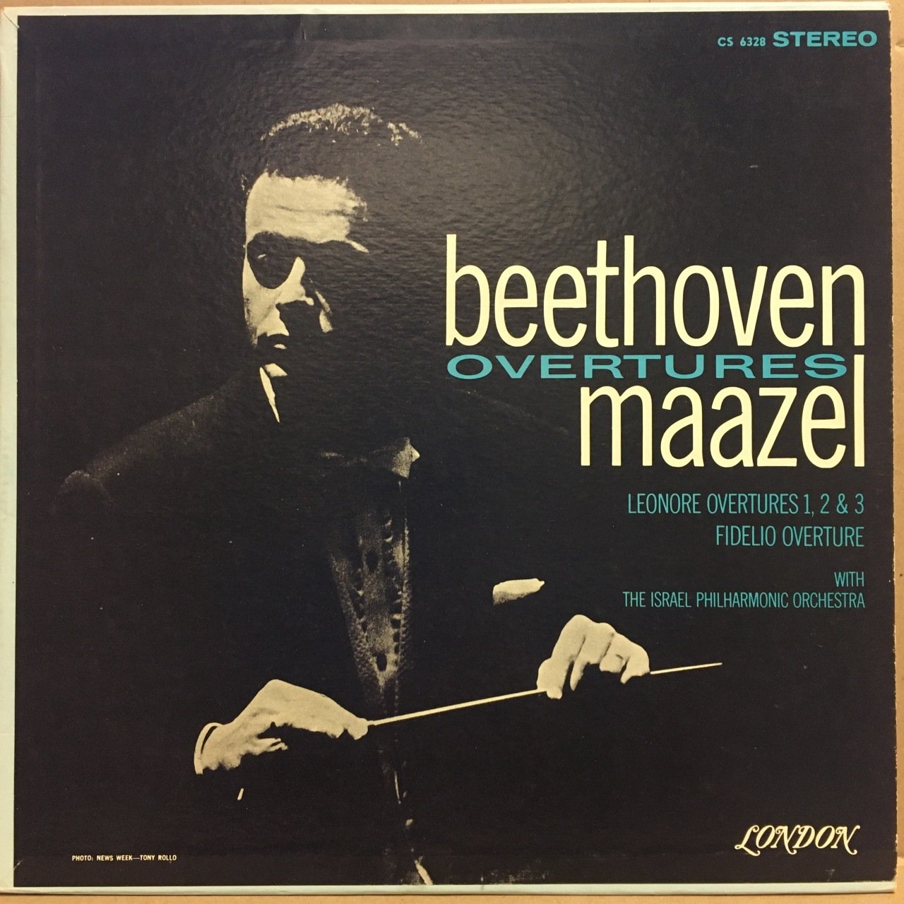 BEETHOVEN OVERTURES, LORIN MAAZEL, ISRAEL PHIL. (1963) 2.EL PLAK